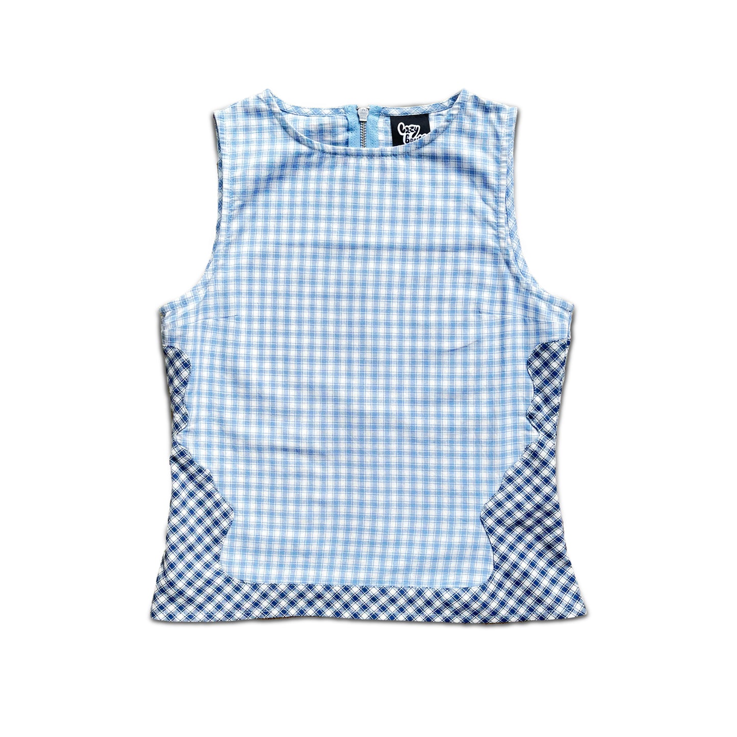 sleeveless skele zip up top